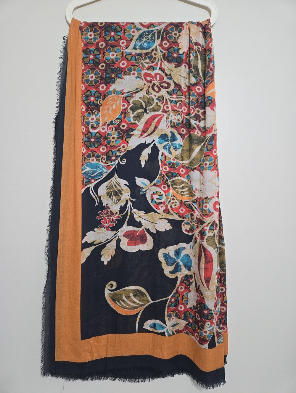 Mara Venier per Luisa Viola Shawl Lightweight Floral Print Scarf Shawl Wrap Fall